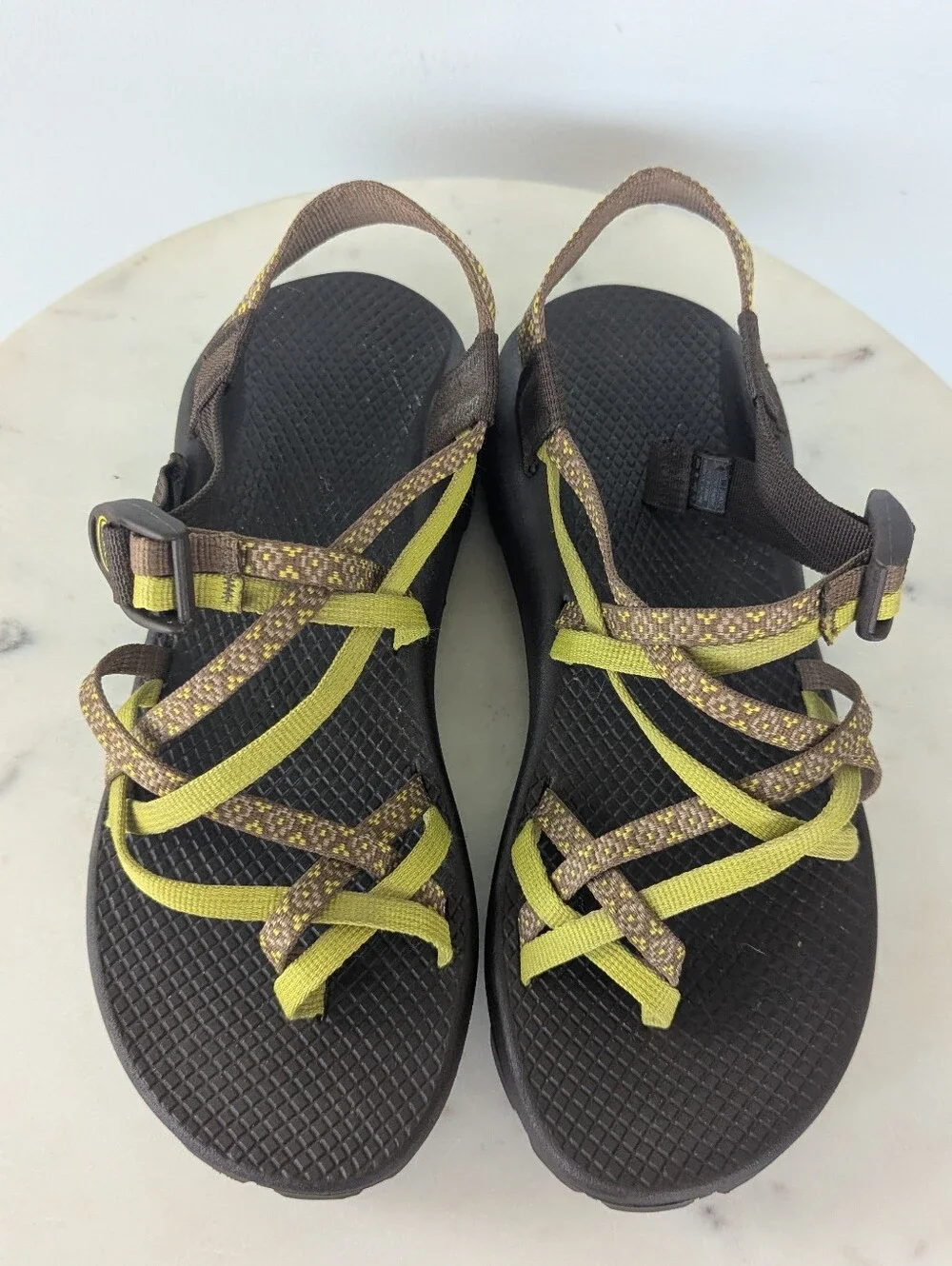 Chaco Z Cloud Women's Brown Green Strappy Outdoor Sandals